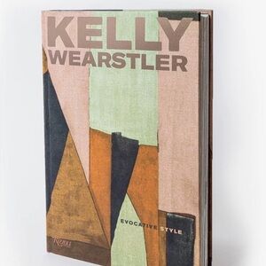 Kelly Wearstler Hardcover Book - Green, Tan & Black Abstract Cover